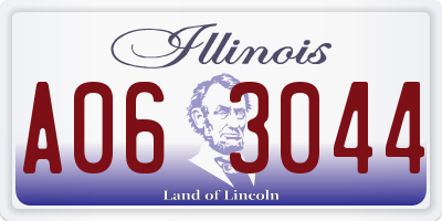 IL license plate A063044