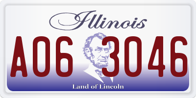 IL license plate A063046