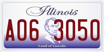 IL license plate A063050