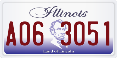 IL license plate A063051