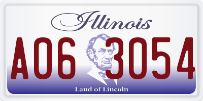 IL license plate A063054