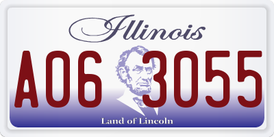 IL license plate A063055