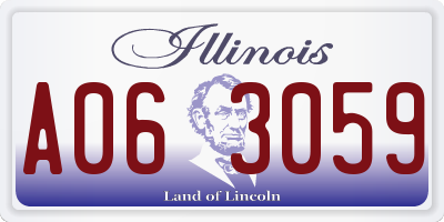 IL license plate A063059