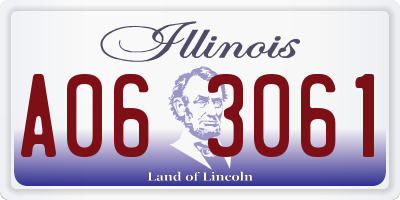 IL license plate A063061