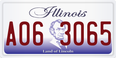 IL license plate A063065