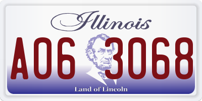 IL license plate A063068