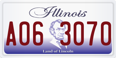 IL license plate A063070