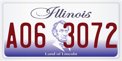IL license plate A063072