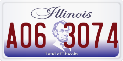 IL license plate A063074