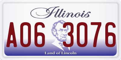 IL license plate A063076