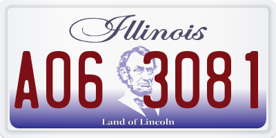 IL license plate A063081