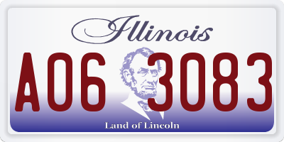 IL license plate A063083