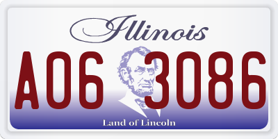 IL license plate A063086