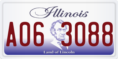 IL license plate A063088
