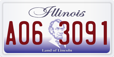IL license plate A063091