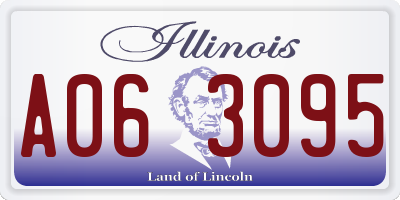IL license plate A063095