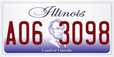 IL license plate A063098