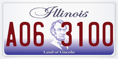 IL license plate A063100
