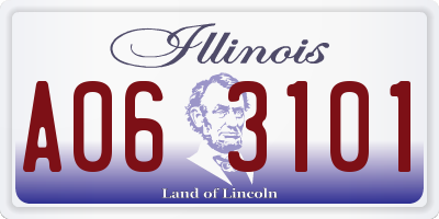 IL license plate A063101
