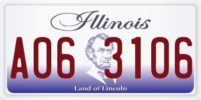IL license plate A063106