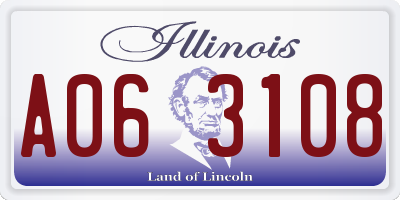 IL license plate A063108