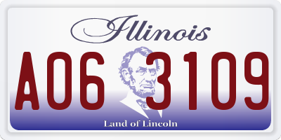 IL license plate A063109