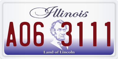 IL license plate A063111