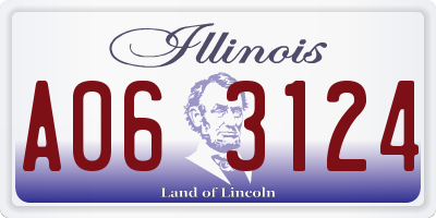 IL license plate A063124