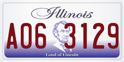 IL license plate A063129
