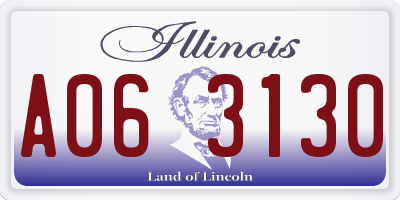 IL license plate A063130