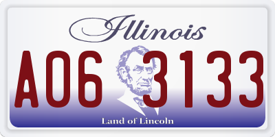 IL license plate A063133
