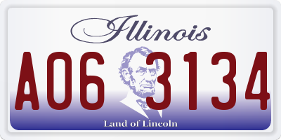 IL license plate A063134