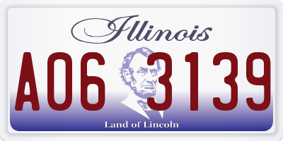 IL license plate A063139