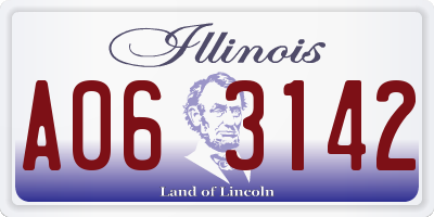 IL license plate A063142