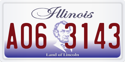 IL license plate A063143