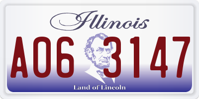 IL license plate A063147