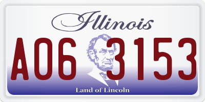 IL license plate A063153