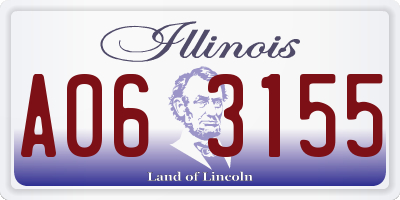 IL license plate A063155