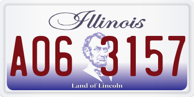 IL license plate A063157