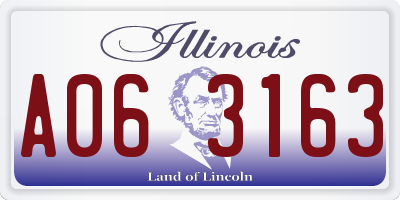 IL license plate A063163
