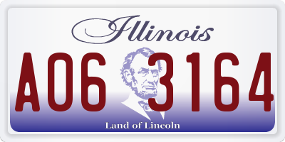 IL license plate A063164
