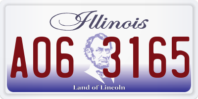 IL license plate A063165