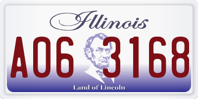 IL license plate A063168