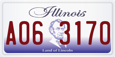 IL license plate A063170