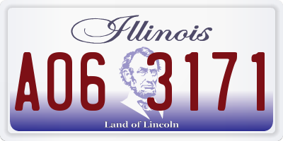 IL license plate A063171