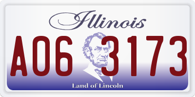 IL license plate A063173