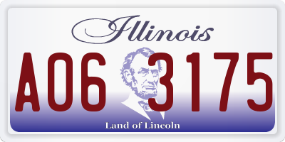 IL license plate A063175