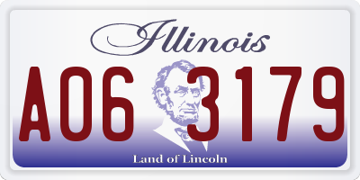 IL license plate A063179