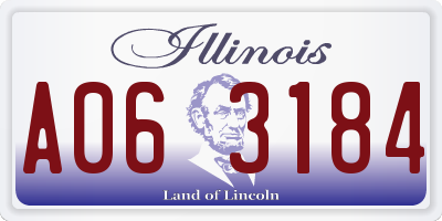 IL license plate A063184