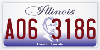 IL license plate A063186